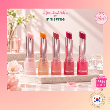 [INNISFREE] Son dưỡng môi Dewy Tint 3.2g | 5 màu | Son dưỡng môi màu bóng dưỡng ẩm