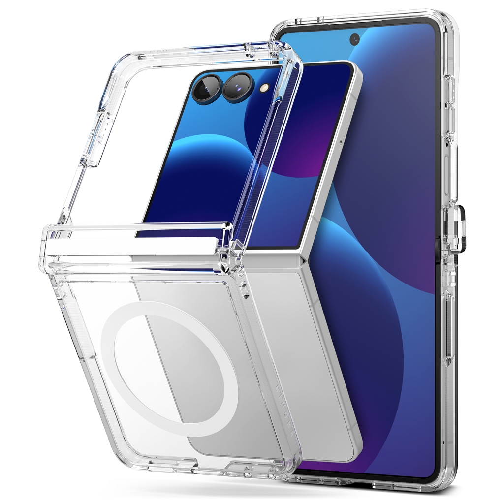 [Chính hãng] Ốp lưng Samsung Galaxy Z Flip8 Ringke Fusion Flap Magnetic trong suốt tích hợp MagSafe và bảo vệ bản lề, chống sốc