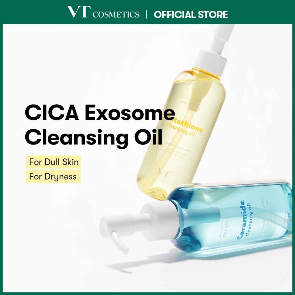 [VT] Dầu rửa mặt CICA Exosome Glutathione & Ceramide – Làm sạch sâu, tẩy mụn đầu đen & mụn đầu trắng, chiết xuất từ thực vật [Flagship chính thức]