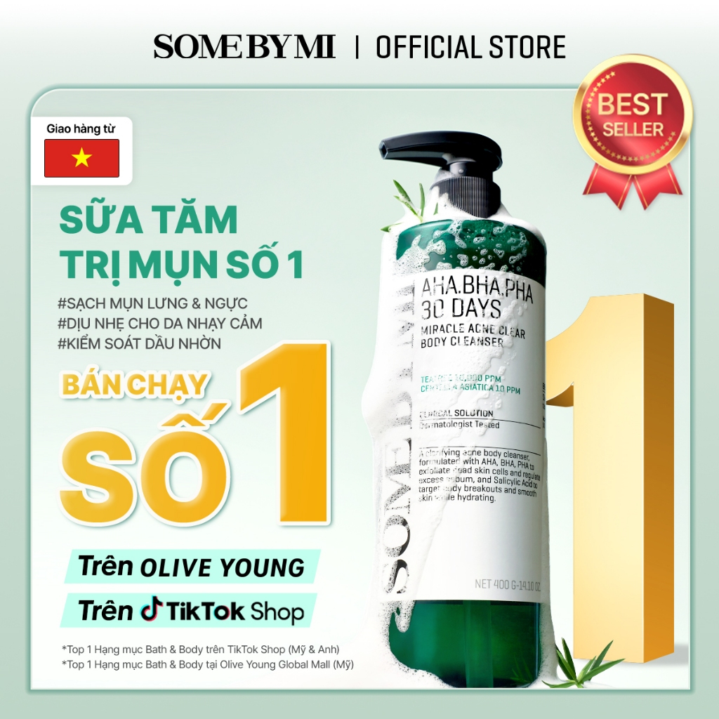 [SOMEBYMI] Sữa Tắm Giảm Mụn AHA BHA PHA 30 Days Miracle Acne Clear Body Cleanser 400g | BigBuy360 - bigbuy360.vn