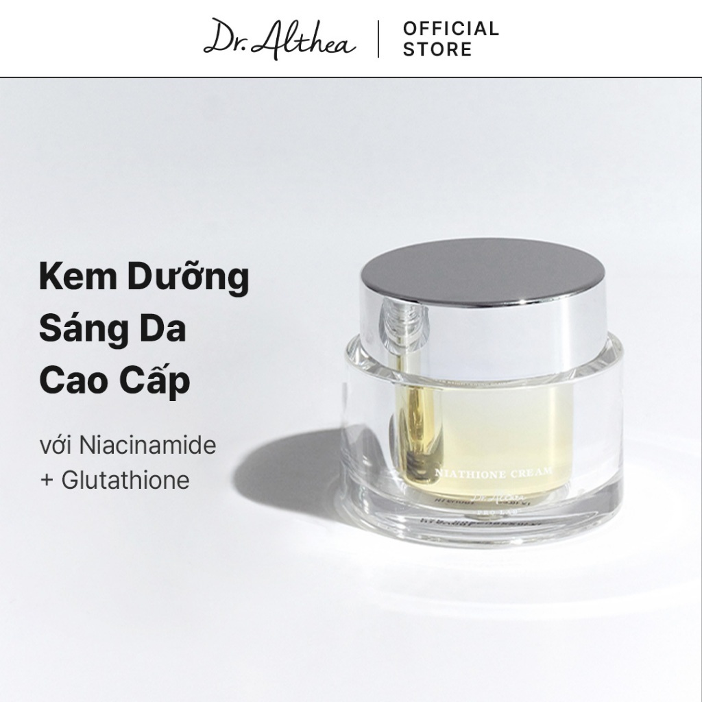 [Dr.Althea Official] Kem dưỡng sáng nâng tone, cải thiện da xỉn màu & không đều màu, mờ đốm nâu cho mọi loại da Dr.Althea Niathione Cream 30ml (Glutathione, Niacinamide)