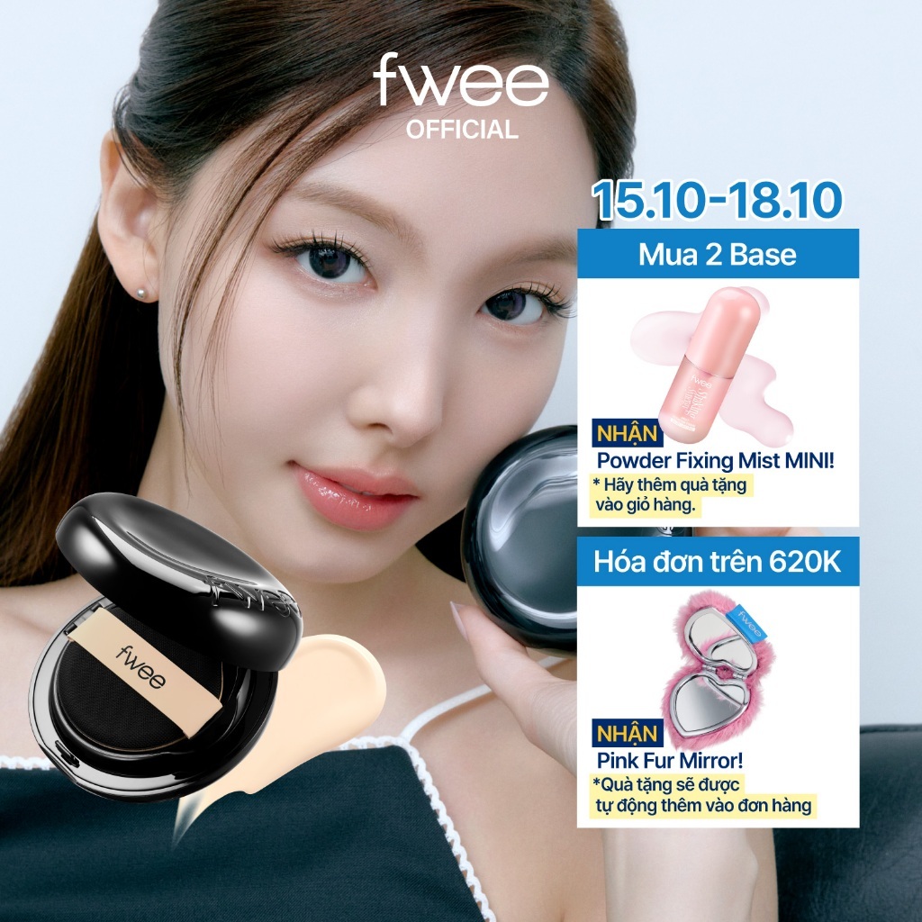 [fwee] All-Day Cover Black Cushion (7 Colors) / 13g