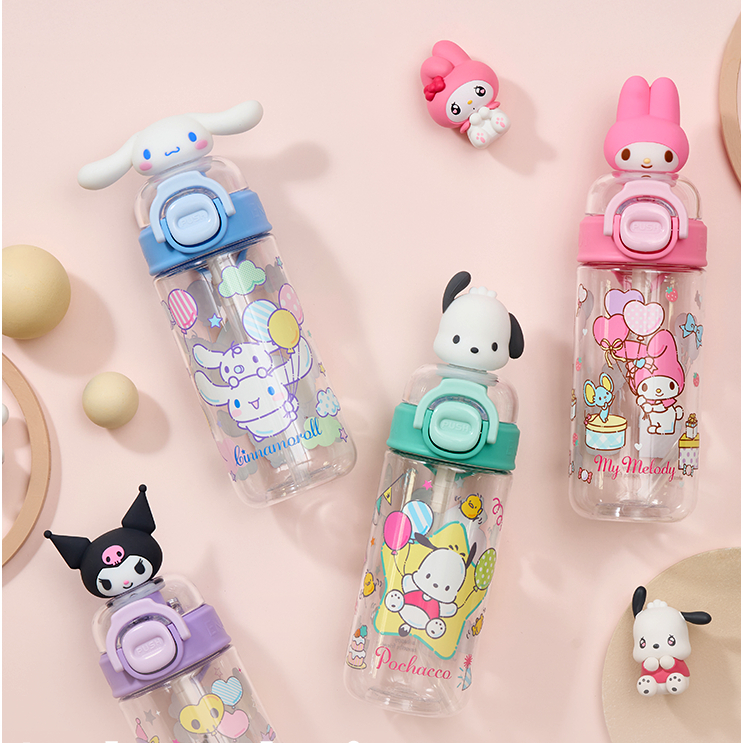 [LocknLock] Sanrio school fit One-Touch Hình Tritan Clear Water Bottle 430ml ABF899