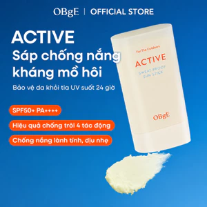 Kem Chống Nắng Thỏi OBgE Active Sweat Proof Sun Stick 18g , Chống Mồ Hôi, Không Bết Dính, SPF50+ PA++++