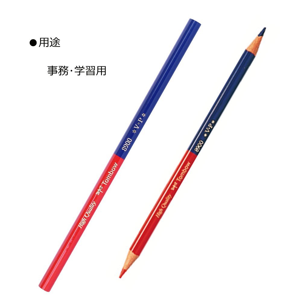 TOMBOW 8900VP But Chi Do Xanh/Than Luc Giac Cedar/Ky Hieu Va Chinh Sua/3 Mau Sac/Hop 12 Cay