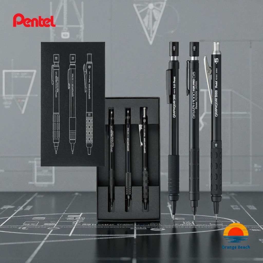 Pentel But Chi Ky Thuat 60 Nam Ky Niem Limited/4 Model/Graph1000/GraphGear500/Nhat Ban