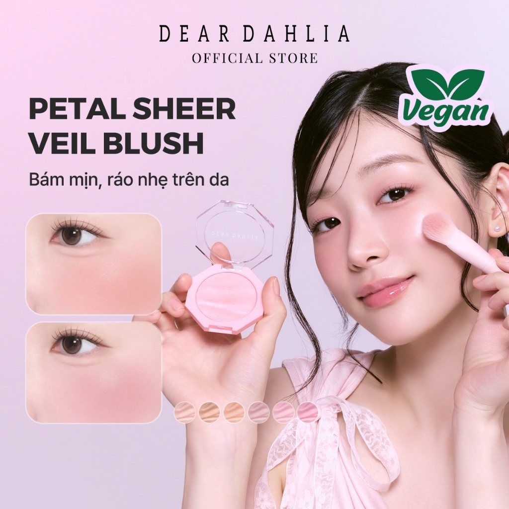 [DEAR DAHLIA official] Phấn Má Hồng Thuần Chay - Petal Sheer Veil Blush (6 Colors)