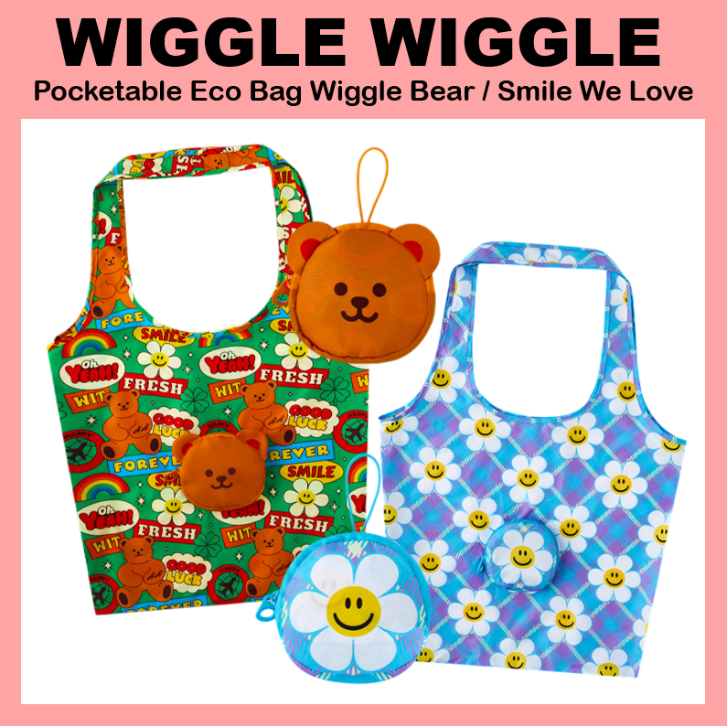 [WIGGLE WIGGLE] Túi sinh thái có thể bỏ túi hình gấu / Smile We Love