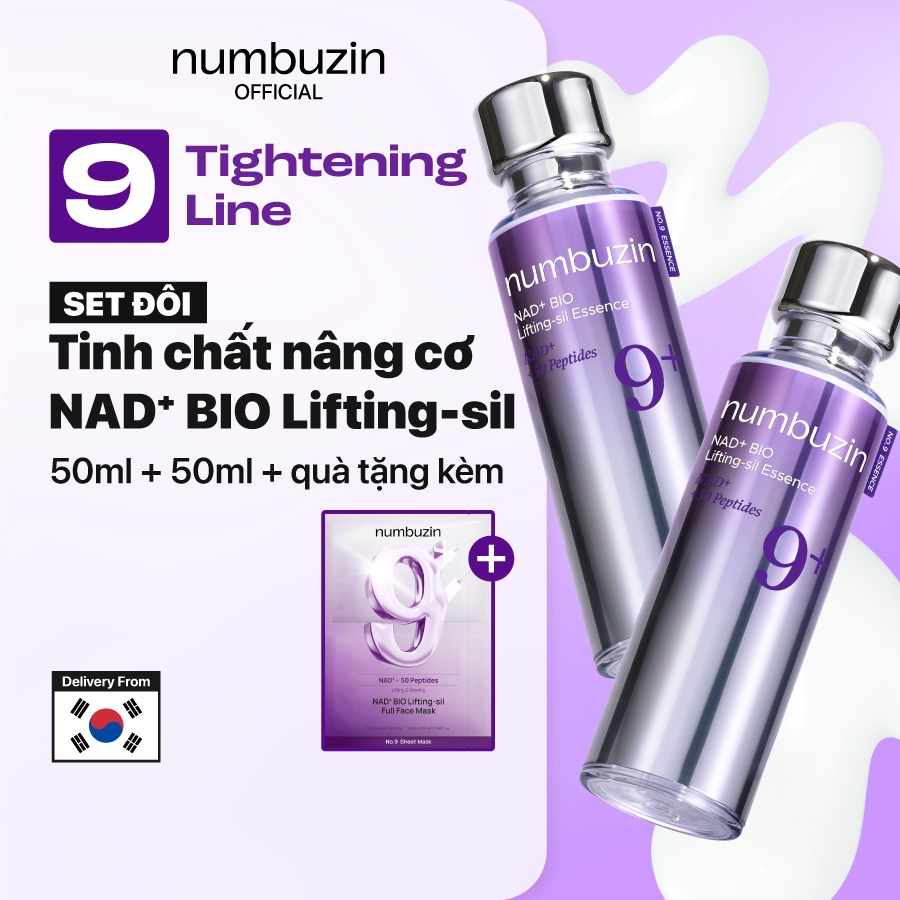 [Numbuzin Official] (DUO) Tinh chất nâng tạ No.9 + NAD + BIO 50ml