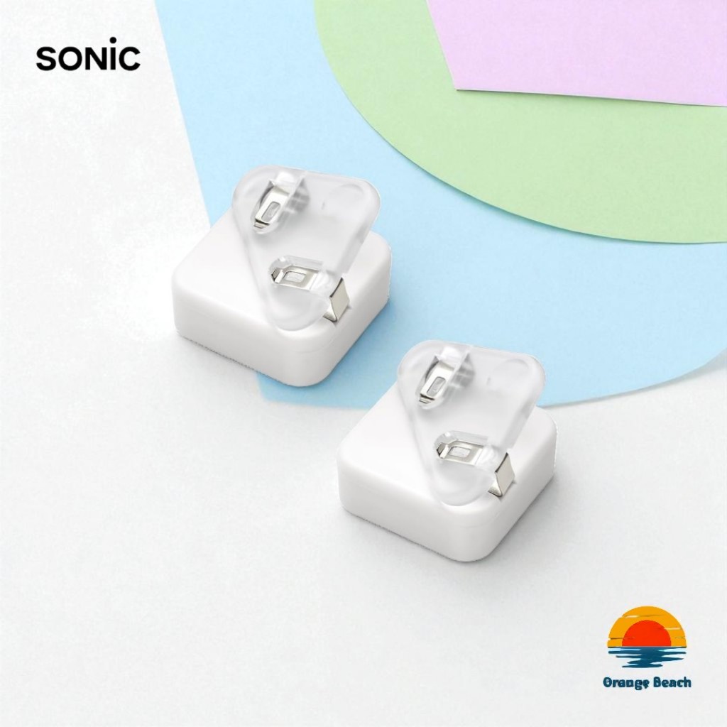 SONIC SP-1667 Kado No Omoclip Clip Goc Sach/Giu Trang Bang Trong Luong/Trong Suot/2 Cai