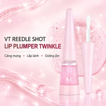 VT REEDLE SHOT Lip Plumper Twinkle Hàn Quốc Son Bóng Lấp Lánh Làm Đầy Môi Tăng Hiệu Ứng Căng Mọng Tự Nhiên Dưỡng Ẩm Hỗ Trợ Phục Hồi Môi Khô Nứt Làm Dịu Môi Nhạy Cảm Che Phủ Vân Môi Tạo Hiệu Ứng Gloss 
