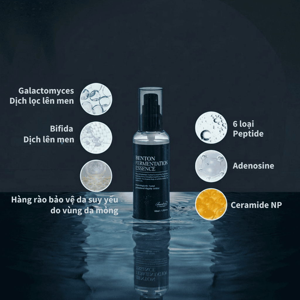 [Benton Official] Tinh Chất Benton Fermentation Essence – Chứa Galactomyces & Bifida, giúp làm sáng da, cấp ẩm, hỗ trợ cải thiện kết cấu da, cho da rạng rỡ