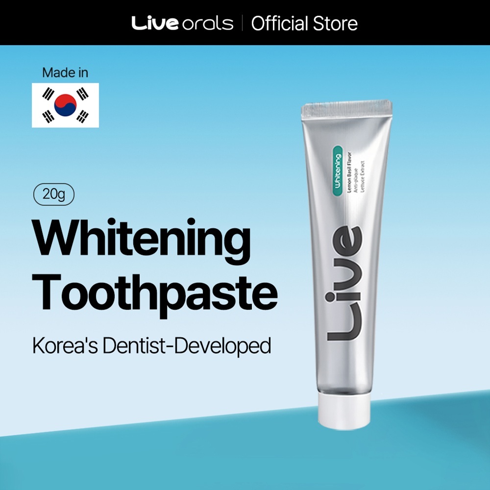 Kem đánh răng làm trắng da LiveOrals PureDia 20g | Cho nụ cười tươi sáng hàng ngày | Được phát triển bởi nha sĩ Hàn Quốc