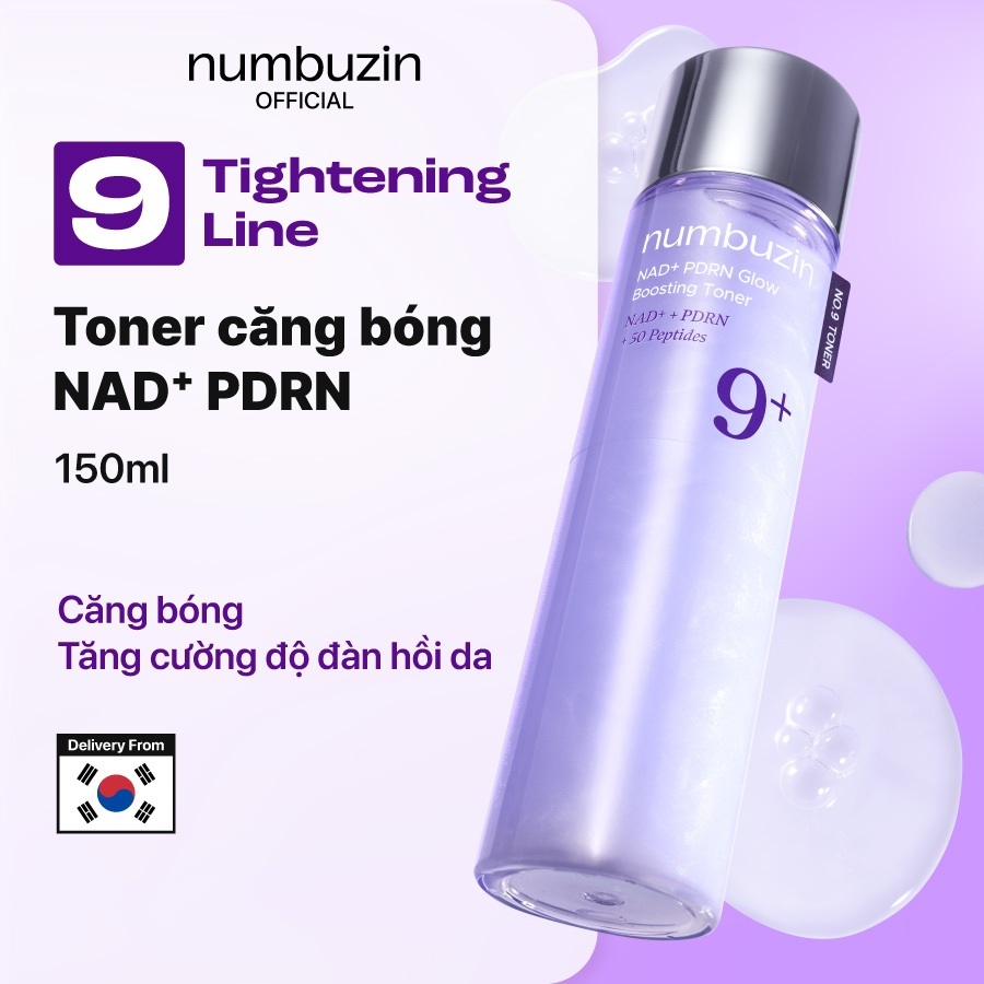 [Numbuzin Official] Toner Số.9 / Toner Căng Bóng Da NAD+ PDRN 150ml