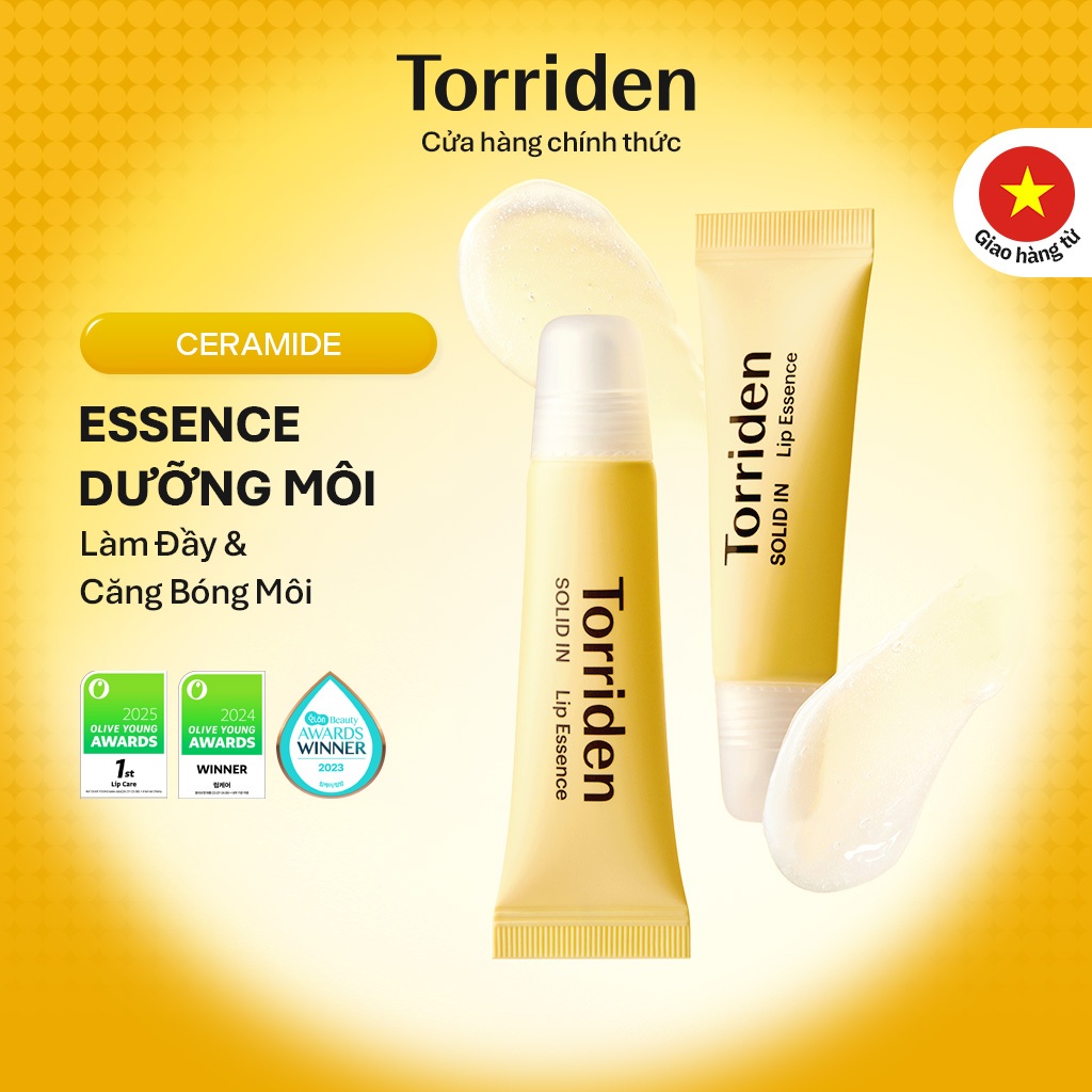 [Torriden Chính hãng] Set dưỡng chất chăm sóc môi SOLID IN chứa Ceramide, 11ml + 11ml, Lip Essence