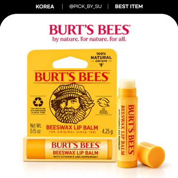 Kem dưỡng môi dưỡng ẩm BURT 'S BEES 4.25g Dưỡng ẩm Nuôi dưỡng sáp ong Dầu dừa Chăm sóc môi