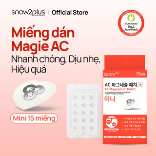 [Snow2plus CHÍNH THỨC] Miếng dán AC Magiê (Mini 15 miếng vá) / Loại bỏ mụn nhanh chóng / Da phục hồi 8 giờ / Miếng dán kim / Miếng dán lúm đồng tiền