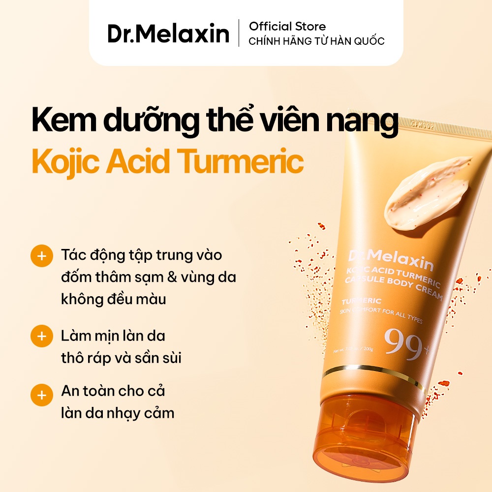 [Dr.Melaxin Official] Kem dưỡng thể viên nang Kojic Acid Turmeric 200g