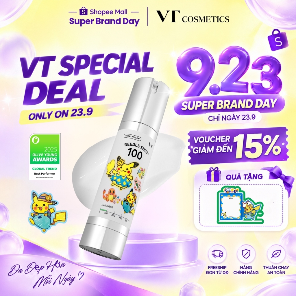 [Diệp Lê x VT] Reedle Shot 100 50ml – Bộ Pokémon Phiên Bản Giới Hạn Độc Quyền
