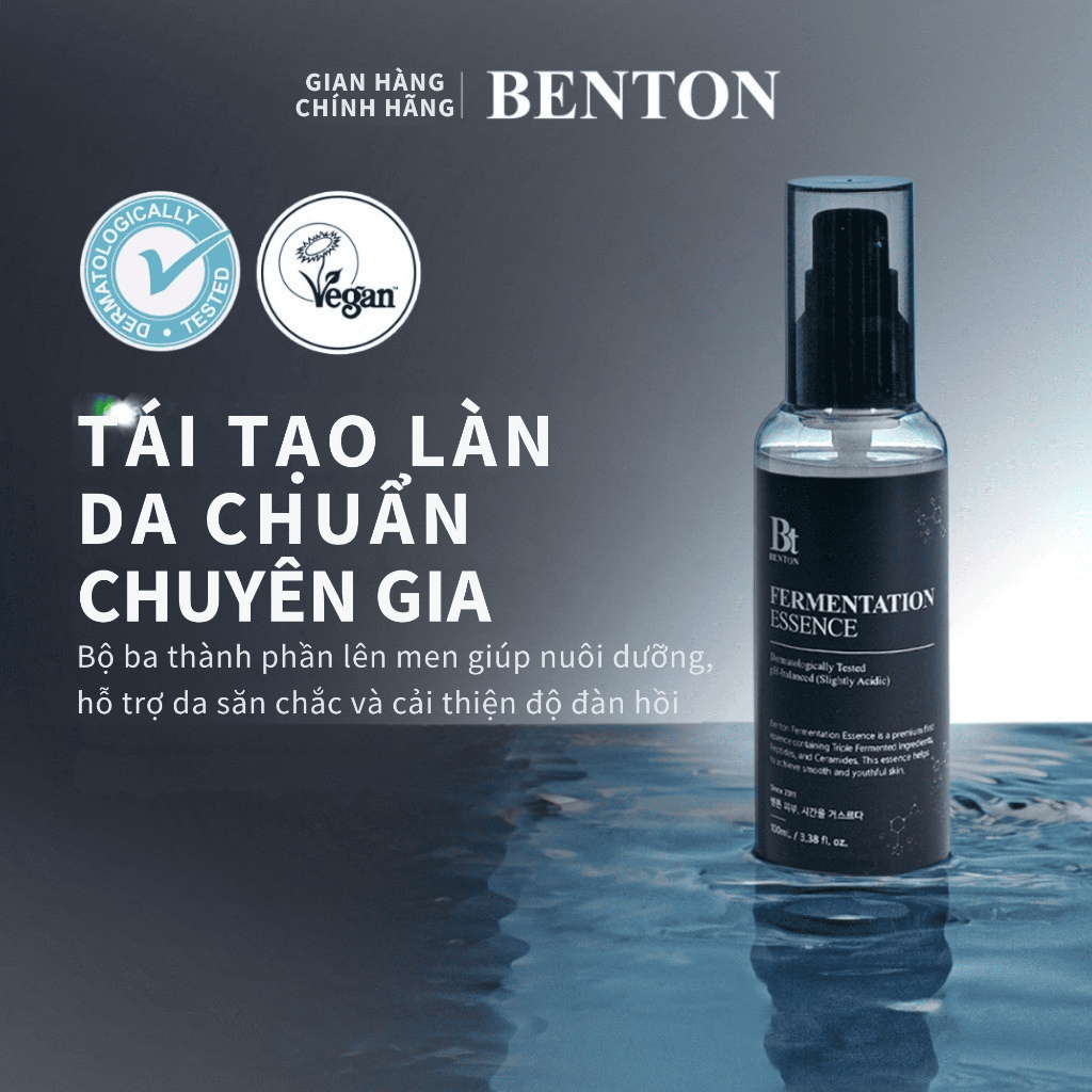 [Benton Official] Tinh Chất Benton Fermentation Essence – Chứa Galactomyces & Bifida, giúp làm sáng da, cấp ẩm, hỗ trợ cải thiện kết cấu da, cho da rạng rỡ