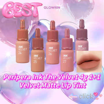 Peripera Ink The Velvet 4g 1 + 1 Velvet Matte Lip Tint Set 16 sắc thái có thể lựa chọn