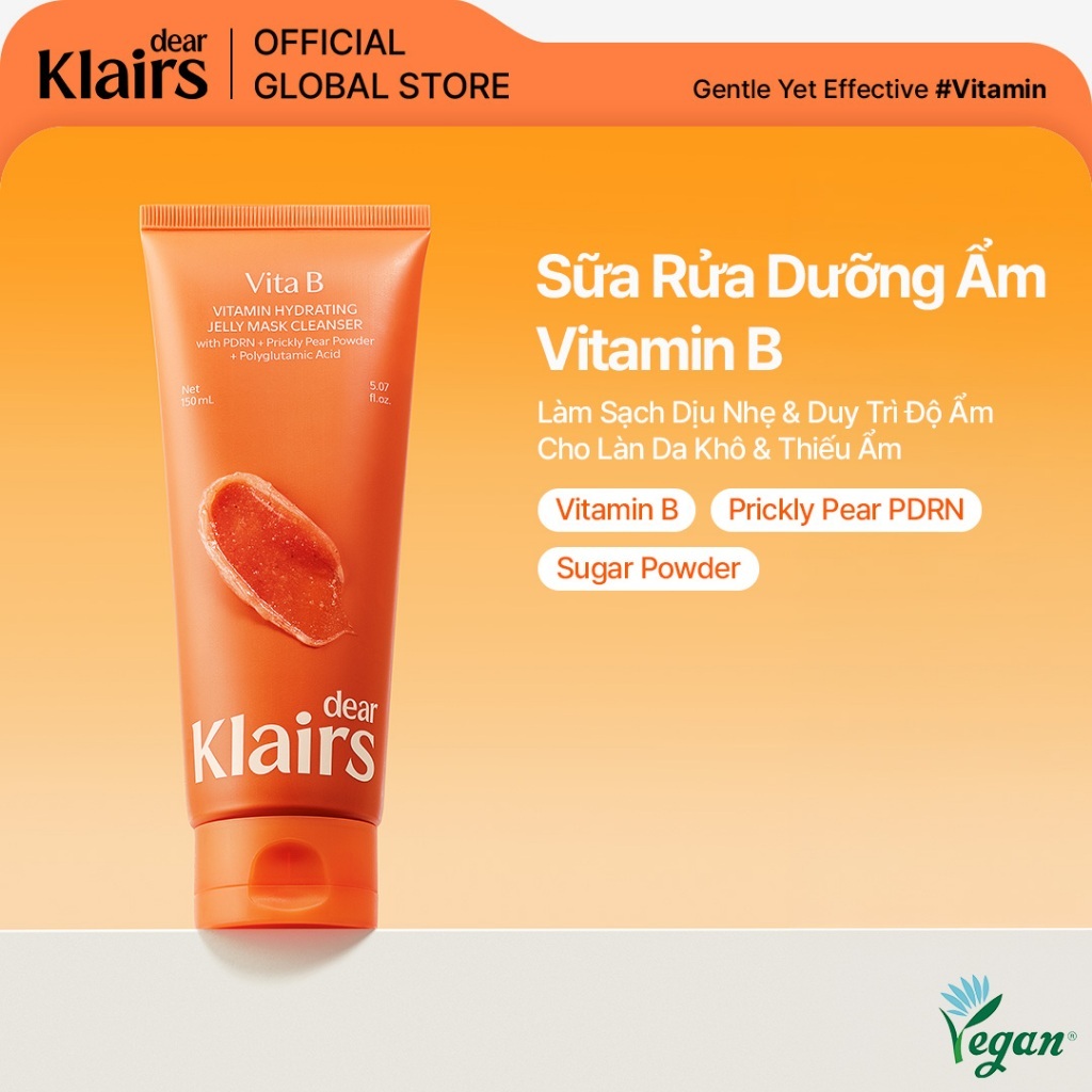 [Dear Klairs] Sữa Rửa Mặt Dưỡng Ẩm Vitamin 150 mL