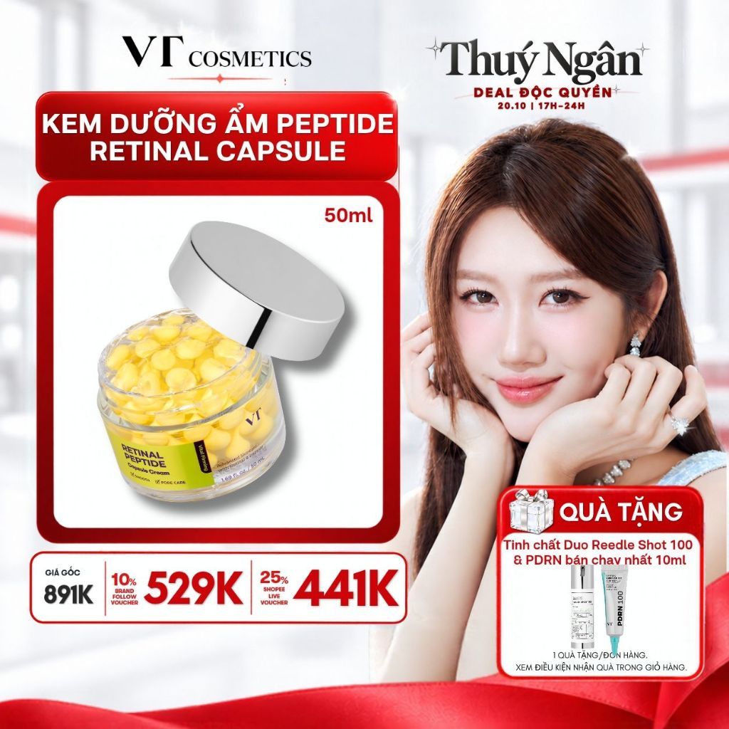 [VTxThuý Ngân] Kem Dưỡng Ẩm Peptide Retinal Capsule (50ML)
