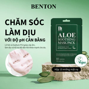 Mặt Nạ Giấy Aloe Soothing – Cấp ẩm, dưỡng ẩm, làm mát và làm dịu da sau nắng, hỗ trợ giảm cảm giác ửng đỏ, phù hợp da khô & da nhạy cảm