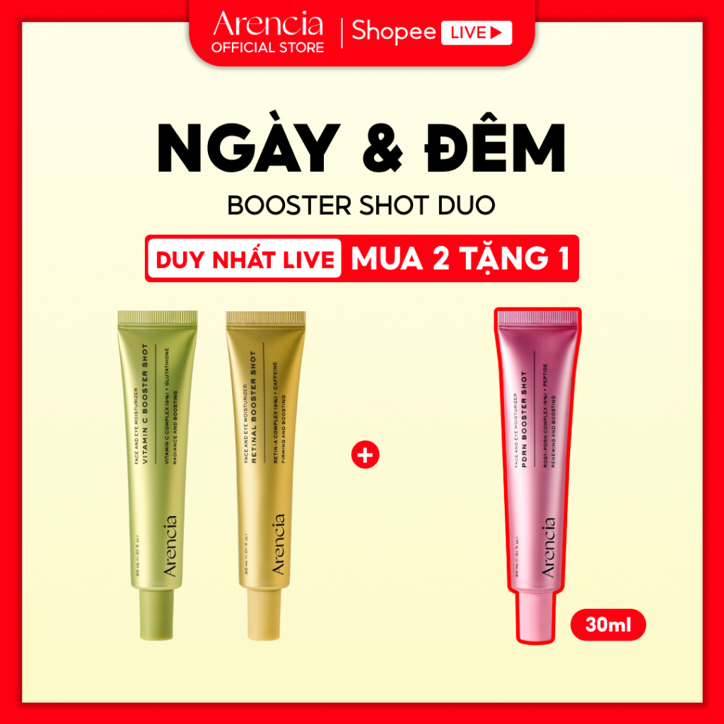 [Arencia X KOL] Vitamin C & Retinal Booster Shot 30ml Duo