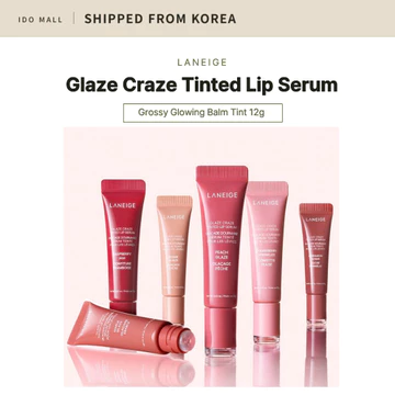 [LANEIGE] Serum dưỡng môi màu Glaze Craze 12g | Son bóng & Chăm sóc môi | Hàn Quốc trực tiếp
