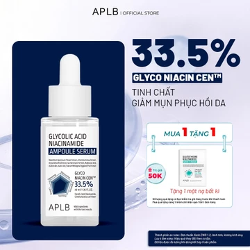 Serum Glycolic phục hồi làn da xỉn màu 40ml APLB Glycolic Acid Niacinamide Ampule Serum, Serum phục hồi dưỡng sáng da