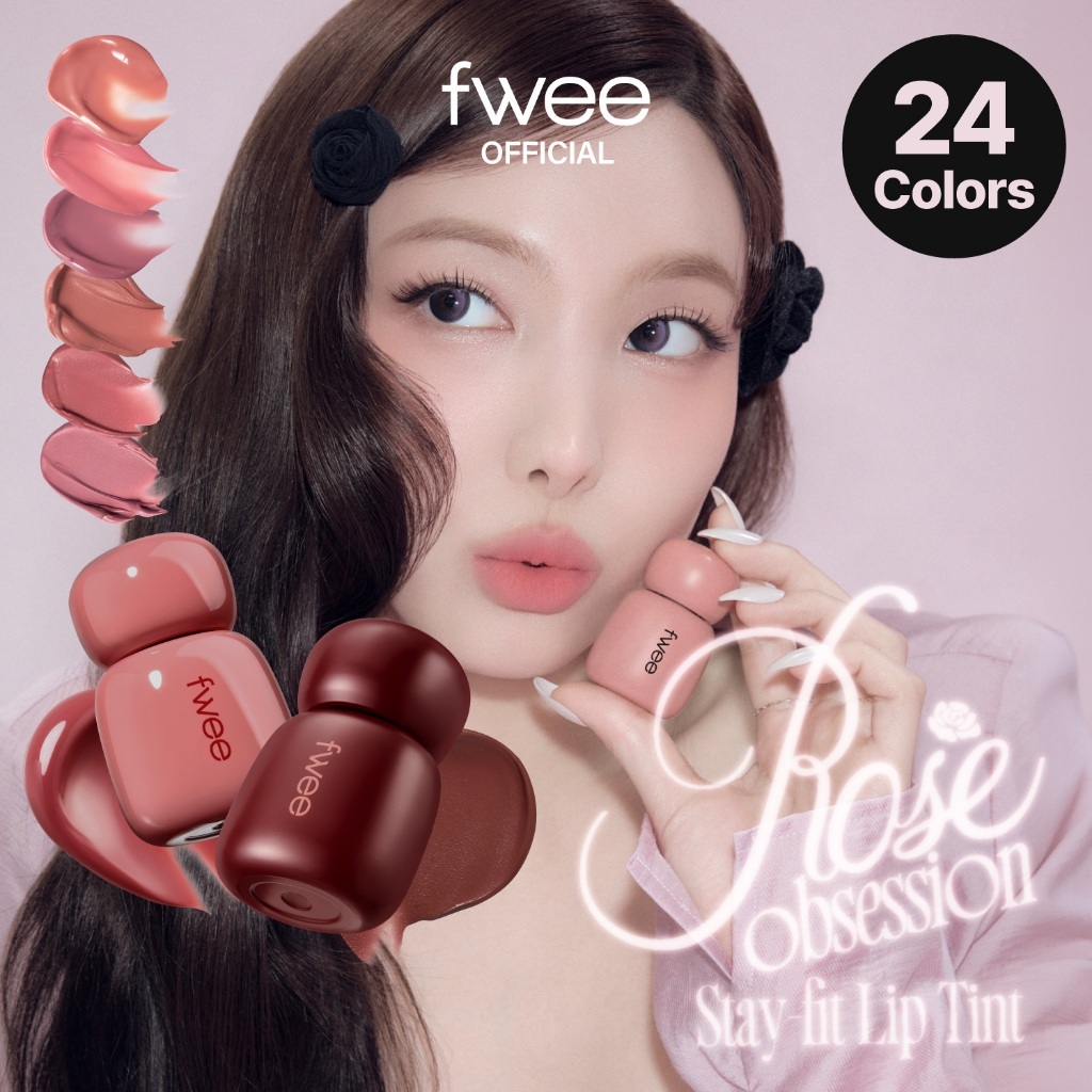 (NEW 6 Colors) fwee Rose Obsession Stay-fit Lip Tint (24 Màu)