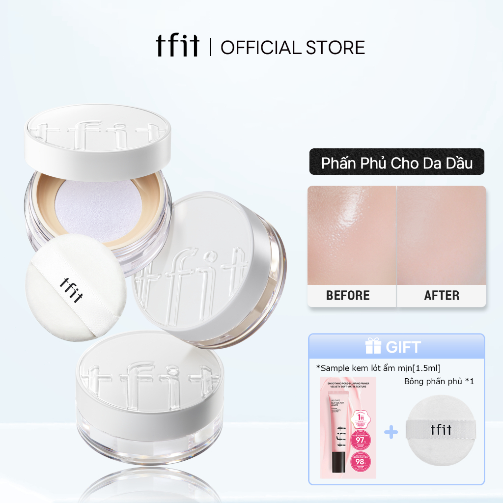 [TFIT Official] Phấn Phủ Cho Da Dầu Kiềm Dầu 24h Chống Nước Translucent Set Finishing Powder 7g