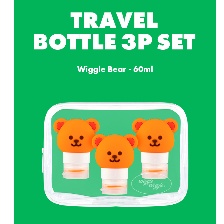 [WIGGLE WIGGLE] Bộ chai du lịch 3P Bear (60ml × 3ea)
