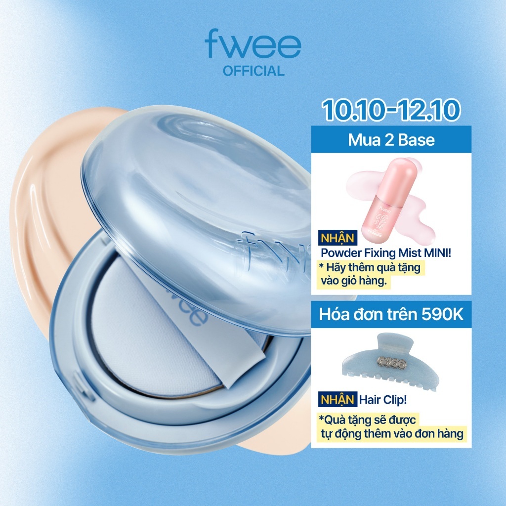 [fwee] Glass Cushion Foundation — 5 Màu (13g) (Add-on Gift)
