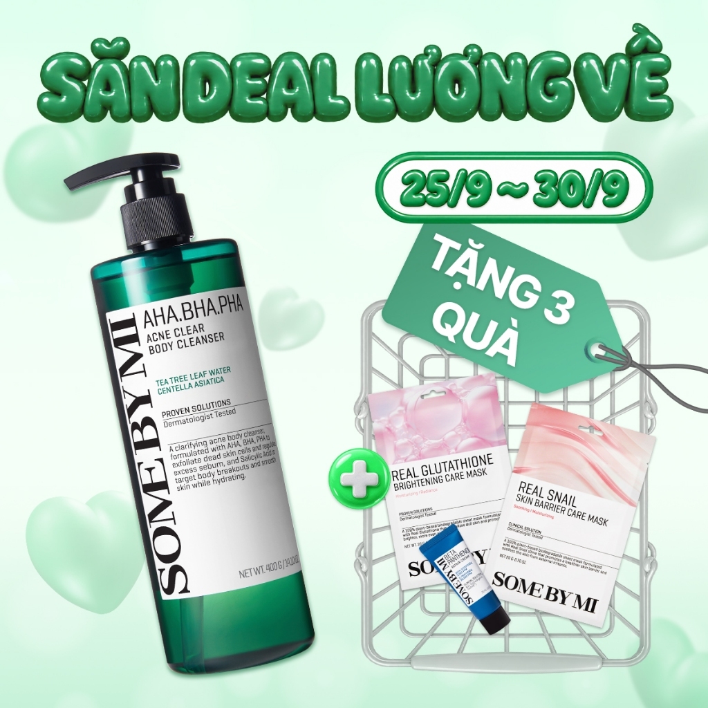 [SOMEBYMI] Sữa Tắm Giảm Mụn AHA BHA PHA 30 Days Miracle Acne Clear Body Cleanser 400g