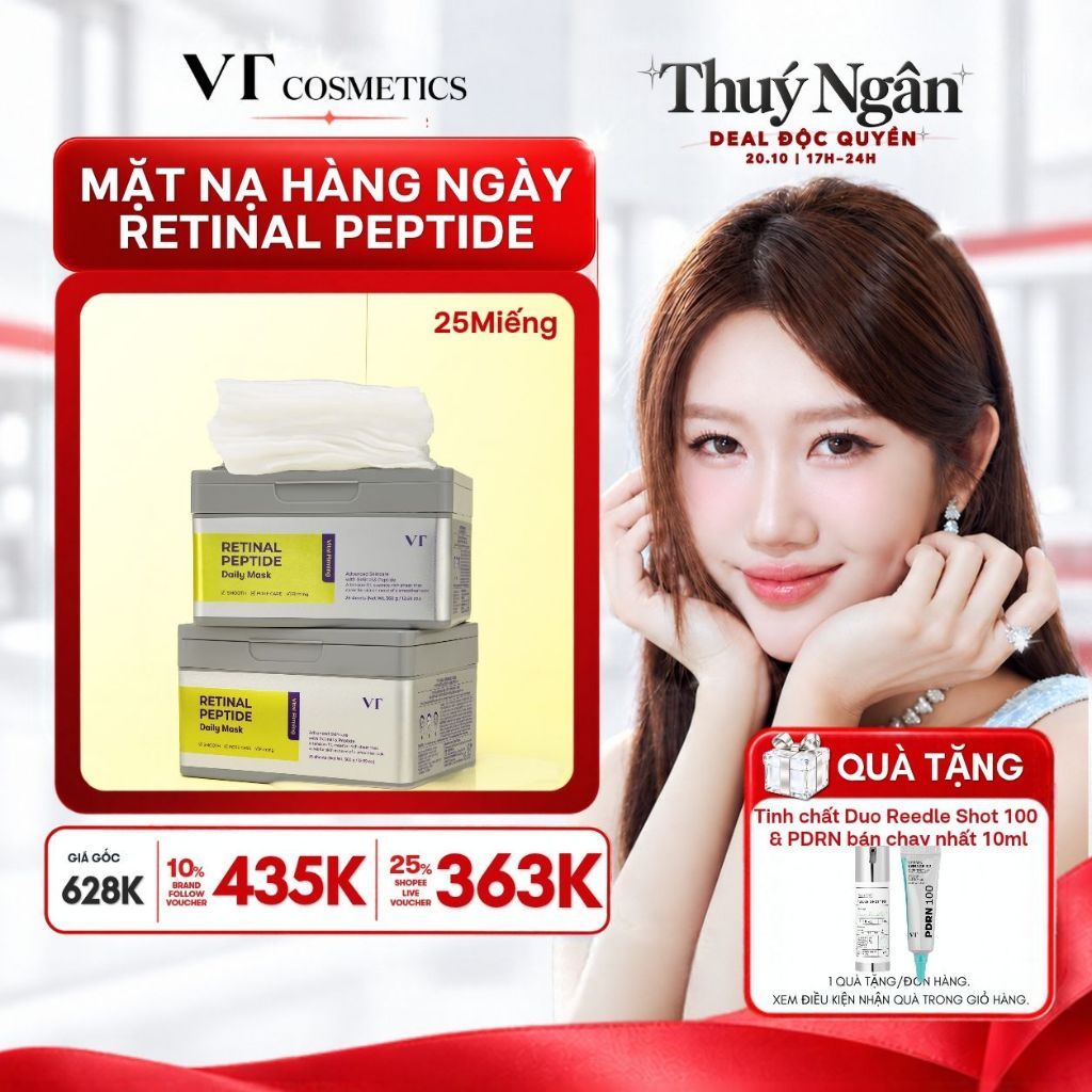 [VTxThuý Ngân] Mặt nạ hàng ngày Retinal Peptide (25Miếng)