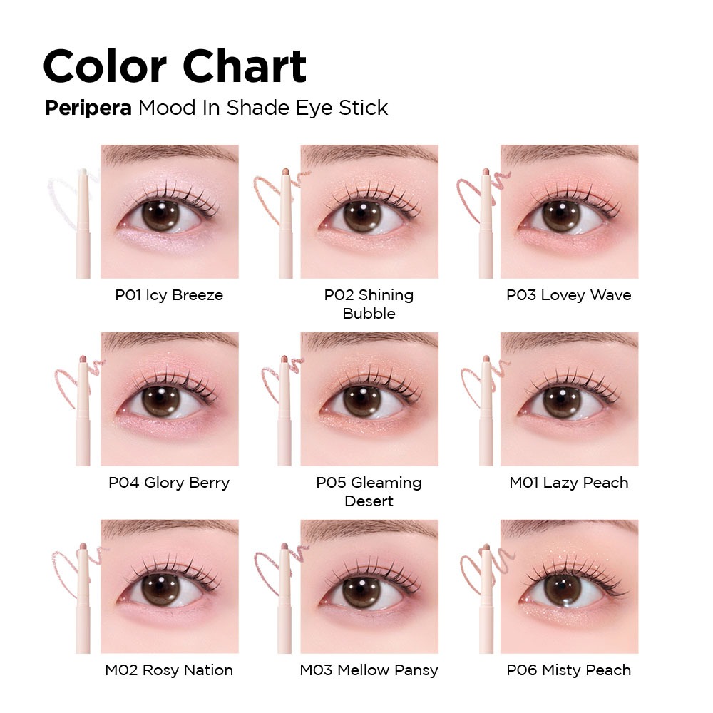 [PERIPERA - MÀU MỚI] Bút Phấn Mắt Mắc Sắc Đa Dạng Đa Năng MOOD IN SHADE - 0.8g