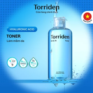 [Torriden Chính hãng] Toner DIVE IN chứa Hyaluronic Acid, 300ml, Toner