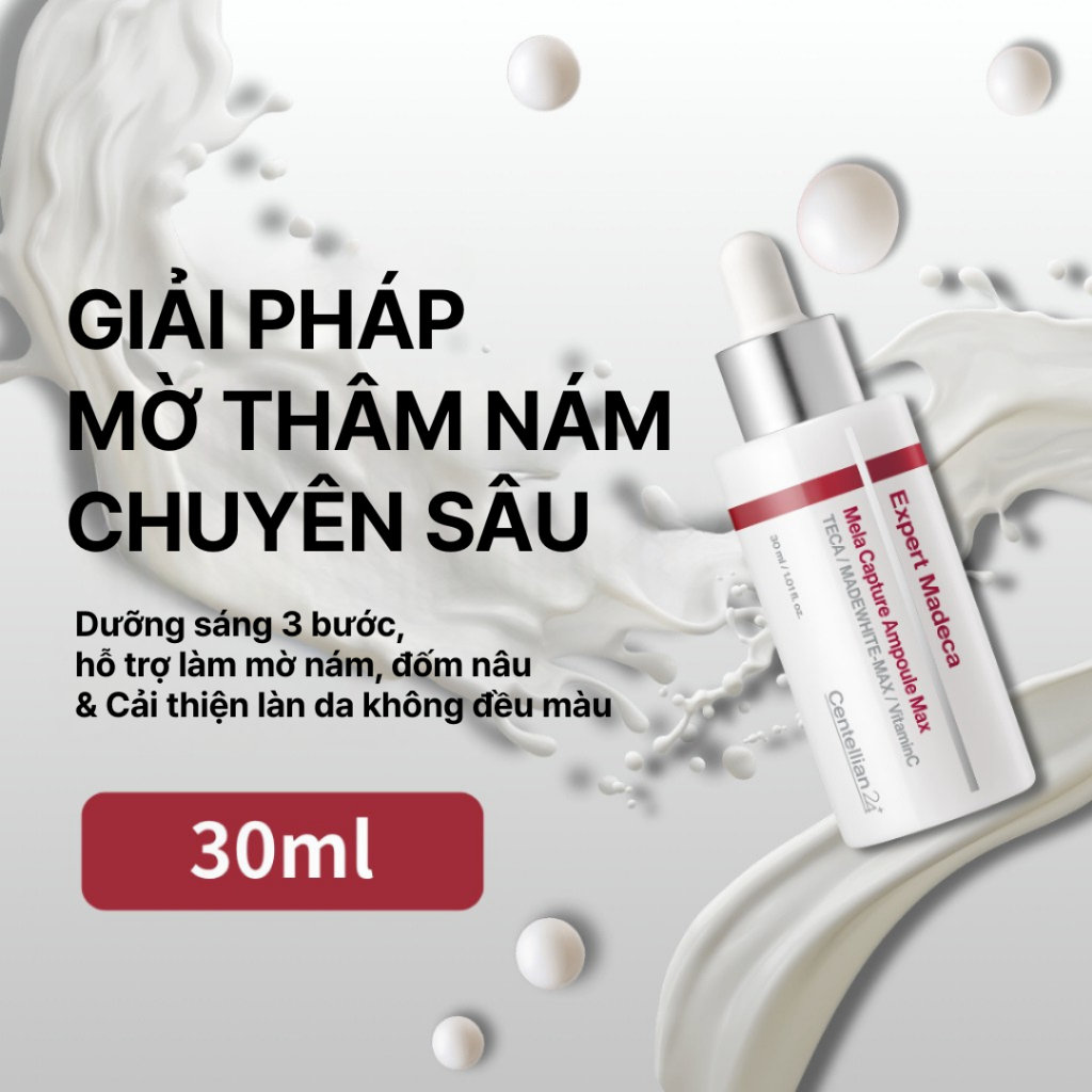 [Centellian24] Tinh chất dưỡng sáng da, hỗ trợ làm mờ nám và đốm nâu Mela Capture Ampoule Max 30ml