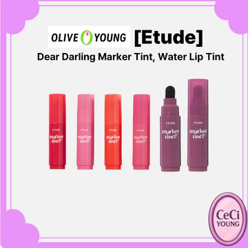 [Etude] Olive Young / Dear Darling Marker Tint, Water Lip Tint (12 Màu) / Son Tint Hàn Quốc / Màu Sống Động