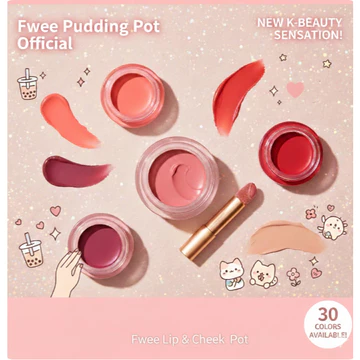 [fwee] Nồi Pudding Lip & Cheek Blurry 5g / 35 Màu / K-Beauty Viral