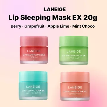 [LANEIGE] Mặt nạ ngủ môi EX 20g / Berry Bưởi Apple Lime Mint Choco / Chăm sóc môi qua đêm / Mặt nạ dưỡng ẩm môi
