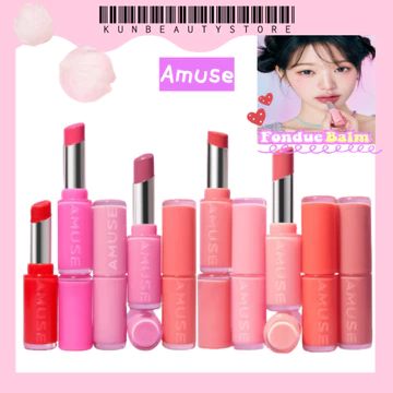 AMUSE Fondaue Balm 3.2g 10 Màu Bóng Hydrating Son Dưỡng Môi Plumping Vegan Tint MELTING GLOW BALM JUICY PLUMP LIPS 24H HYDRATION VEGAN GLOSS BALM DAILY MLBB LIPS 🇰🇷 Trực tiếp Hàn Quốc
