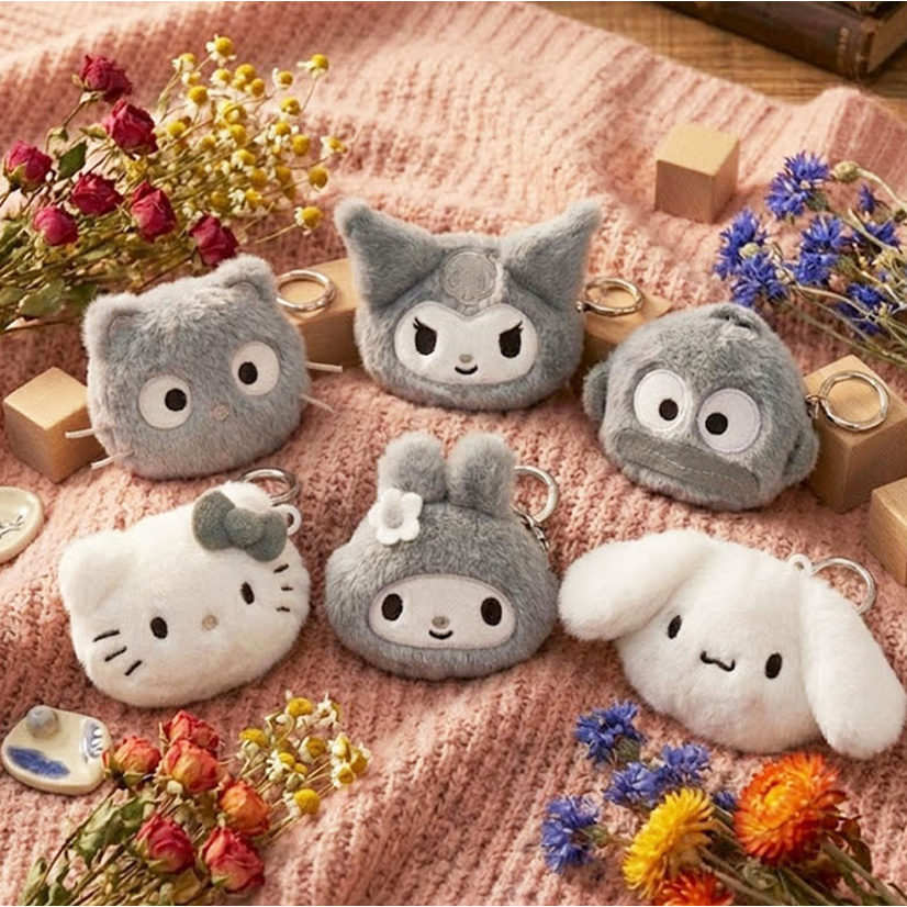 [SANRIO] Túi đựng tiền xu Mini đơn tông màu quyến rũ (Mymelody / Kuromi / Cinnamoroll / Kitty / Chococat / Hangyodon / Marshmallow)