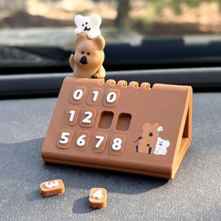 [Belleamant x Dinotaeng] Quokka BOBO Bảng Số Điện Thoại Ô Tô | Bảng Số Đỗ Xe Tạm Thời | Bảng Số Taplo Xe | Thay Số Linh Hoạt