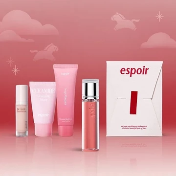 🇰🇷 ESPOIR Set Quà Son Tint Couture Lip Tint Glaze + Mini Kem Tay + Mini Kem Nền + Mini Sữa Rửa Mặt Quà Tặng Kỷ Niệm Bạn Gái
