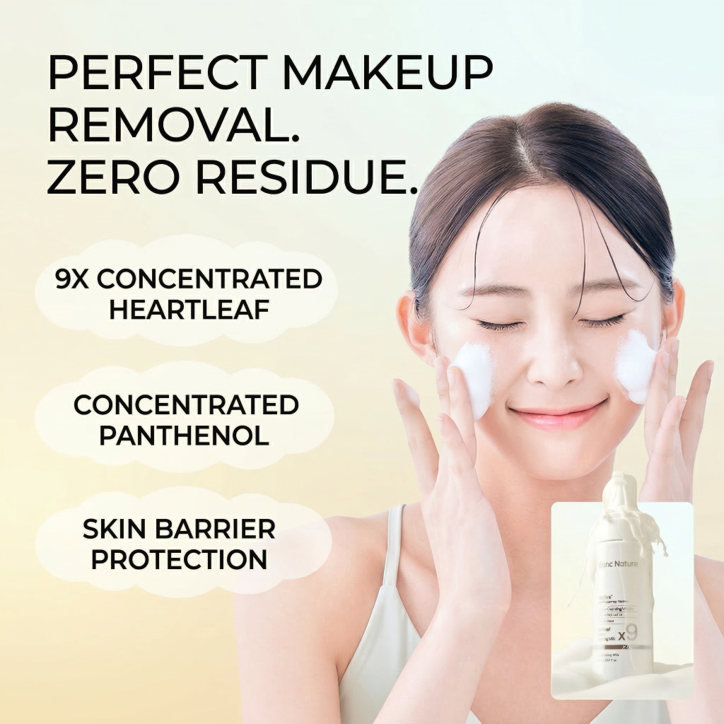 Sữa rửa mặt bong bóng BlancNature 150ml + 30ml (Quà tặng) - Chăm sóc vết thâm không gây dị ứng nhẹ nhàng cho làn da nhạy cảm