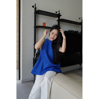 𝙍𝙐𝙇𝙔 𝙏𝙊𝙋- Áo Yếm Linen Xẻ Tà Sau