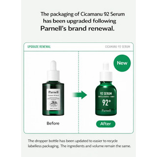 [Parnell] Cicamanu 92 Serum Làm Dịu & Phục Hồi 30ml ×2 (Set Đôi)